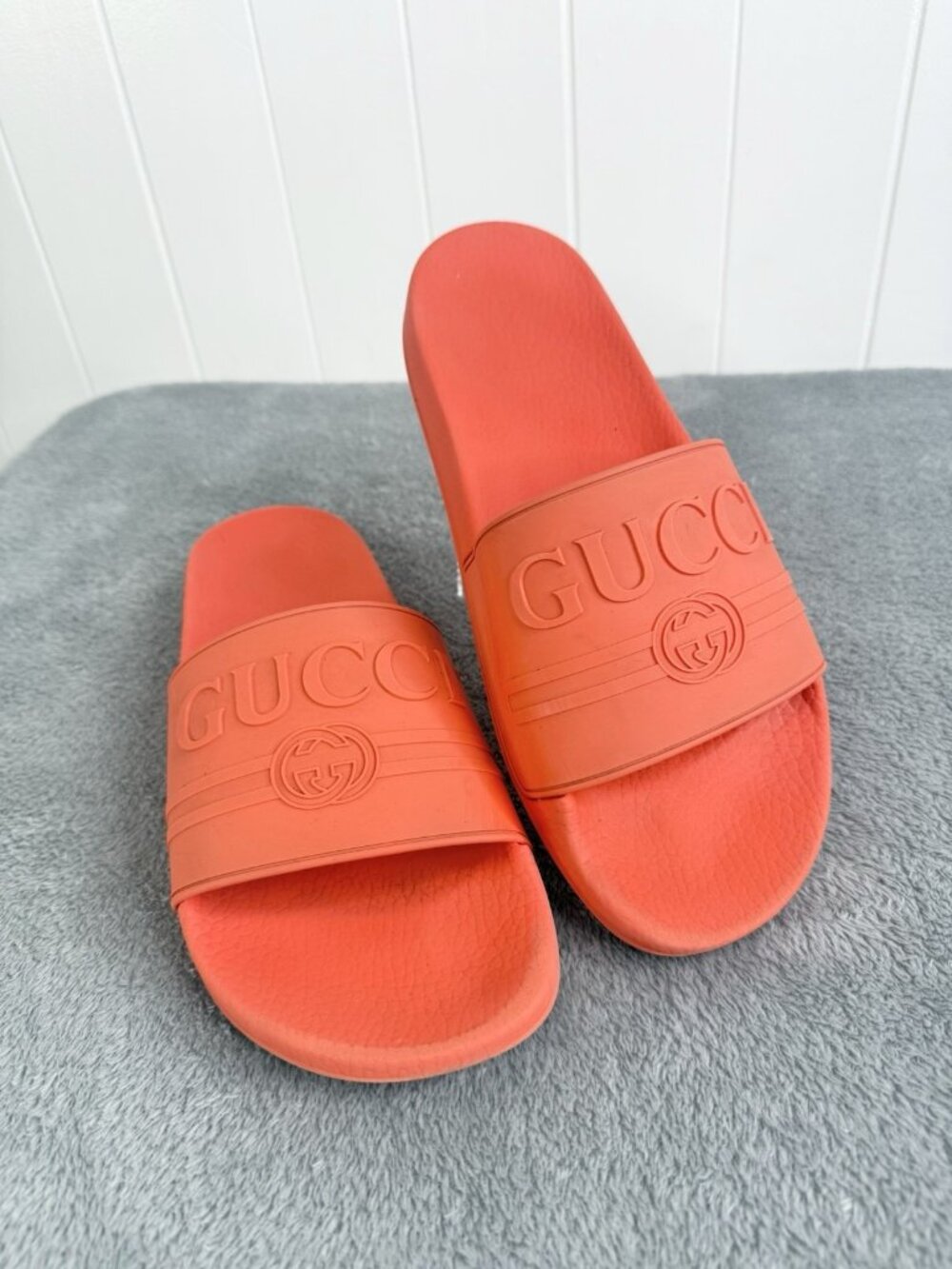 Gucci Slides Sandals Orange EU 42   Mens 8.5  Womens 12